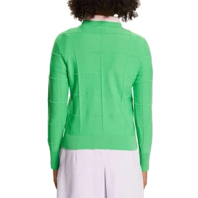 Abbildung von Esprit Strukturierter MIT Tonalem Gittermuster Strickpullover, Damen, Größe: Large, Citrus green