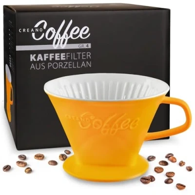 Abbildung von Creano Handfilter grauer Kaffeefilter, Porzellan, für Filtergröße 4