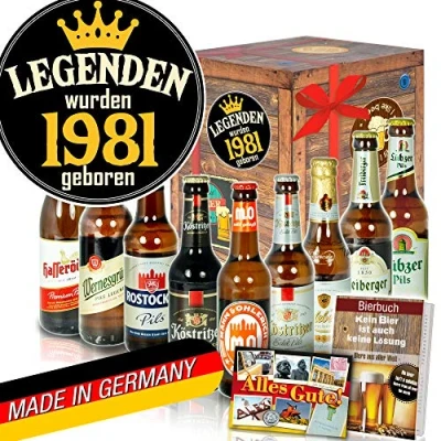 Abbildung von Legenden 1981 Bier der DDR Geschenk für Mann zum Geburtstag