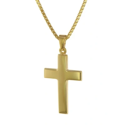 Abbildung von trendor 75221 Kreuz Anhänger 24 mm Gold 333 (8 Kt.) mit plattierter Halskette