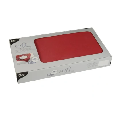 Abbildung von Papstar, 20 Mitteldecken, stoffähnlich, Vlies &quot;soft selection&quot; 80 cm x rot, #82328