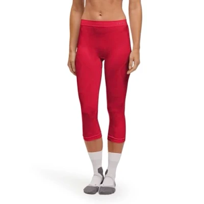 Abbildung von FALKE Damen Baselayer Hose Warm 3/4 W TI Funktionsmaterial schnelltrocknend 1 Stück, Rot (Red 8644) neu umweltfreundlich, M