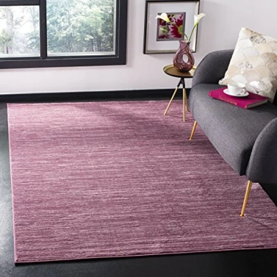 Abbildung von SAFAVIEH Modern Teppich für Wohnzimmer, Esszimmer, Schlafzimmer Vision Collection, Kurzer Flor, Rosa, 122 X 183 cm