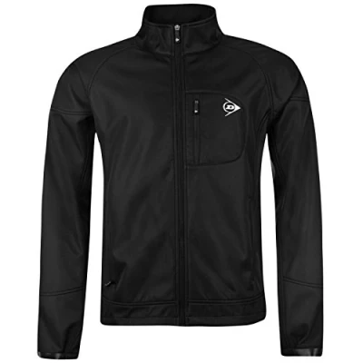 Abbildung von Dunlop Unisex Sport Tennis Jacke Essentials Line, Soft Shell Fleece Jacket, Schwarz