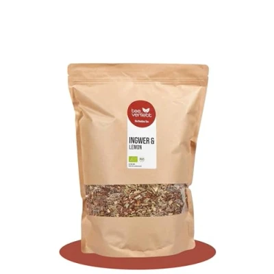 Abbildung von teeverliebt Bio Rooibos Mischung Ingwer &amp; Lemon 1kg I Loser Rotbusch Tee in feinster Blatt Qualität koffeinfrei Fruchtig Frischer Genuss Aus kontrolliert biologischem Anbau 1000g