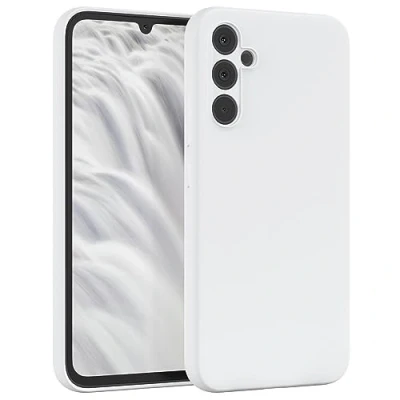 Abbildung von EAZY CASE Premium Schutzhülle kompatibel mit Samsung Galaxy A34 Farbige Stoßfeste, 3 Schicht Struktur, Guter Griff Handyhülle, Flexibles Silikon Kratzfest Anti Scratch einfarbig Weiß