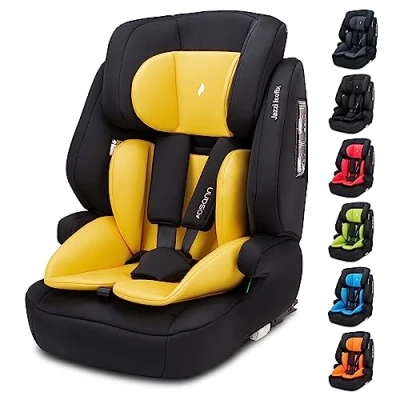 Abbildung von Osann Jazzi Isofix, Kindersitz mit Isofix ab 1 Jahr, Autositz von 76 bis 150 cm, i Size mitwachsend Pineapple