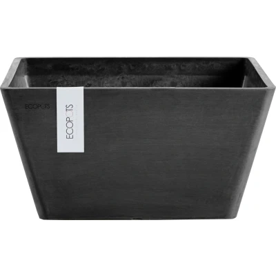 Abbildung von Ecopots Berlin 30 cm dunkelgrau Blumen /Pflanzkasten