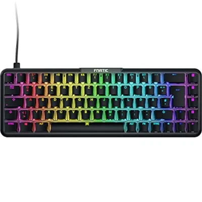 Abbildung von Fnatic Gear STREAK65 mechanische Gaming Tastatur mit LED RGB Hintergrundbeleuchtung Speed Silver Schalter kleine, kompakte und tragbare Tastaturbelegung (65%) (DE Layout; QWERTZ)