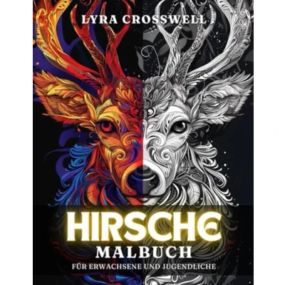 Abbildung von Hirsche Malbuch 50 Ausmalbilder für Erwachsene und Jugendliche: Ein majestätisches Ausmalabenteuer Hirsch Enthusiasten. (Tiere Malbücher)