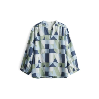Abbildung von OPUS Bluse, Damen, Größe: 34, Oxford blue