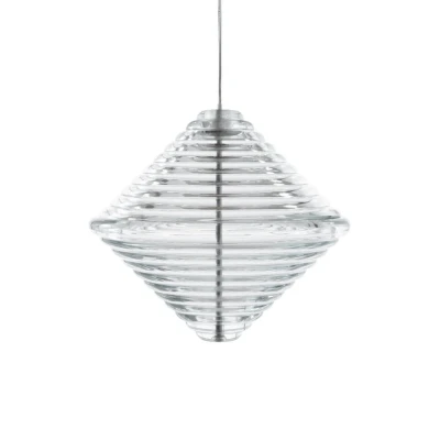 Abbildung von Tom Dixon LED Hängelampe Press Cone, Ø 34 cm, transparent