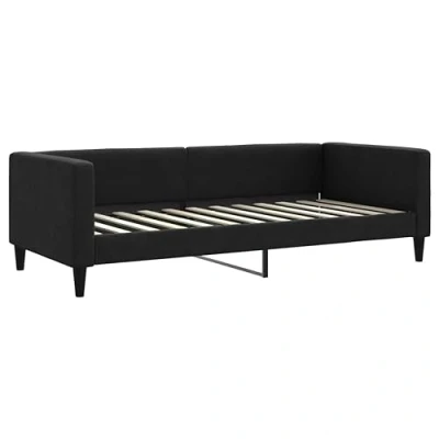 Abbildung von vidaXL Tagesbett, Gästebett 2 in 1, Sofabett Schlafsofa für Schlafzimmer Wohnzimmer, Bettsofa Sofa, Modernes Design, Schwarz 90x200cm Stoff