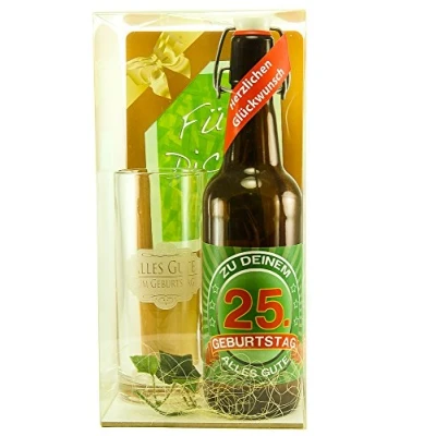Abbildung von Bier Geschenk Geschenkset 25. Geburtstag