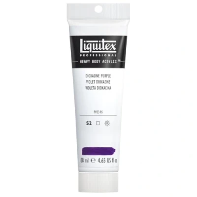 Abbildung von Liquitex 1047186 Professional Heavy Body Acrylfarbe in Künstlerqualität mit ausgezeichneter Lichtechtheit buttriger Konsistenz, 138ml Tube Dioxazinpurpur