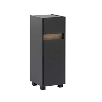 Abbildung von Schildmeyer Unterschrank Cosmo in verschiedenen Farben Breite 30 cm, Badezimmerschrank, Blende im modernen Wildeiche Look