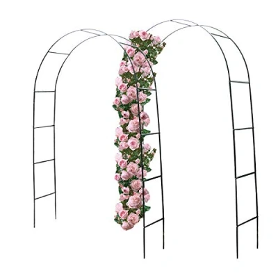 Abbildung von Mojawo Rosenbogen 2&#039;er Set Rosenbögen 240x140x36cm Metall Pergola Rankhilfe Rankgitter