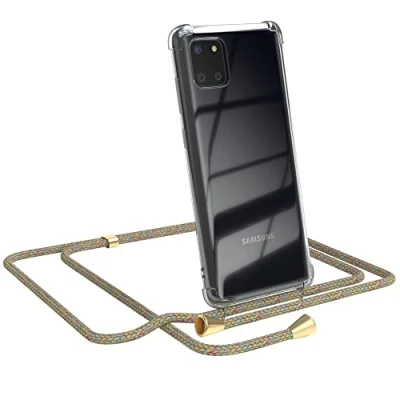 Abbildung von EAZY CASE Handykette kompatibel mit Samsung Galaxy Note 10 Lite Handyhülle Umhängeband, Handykordel Schutzhülle, Silikonhülle, Hülle Band, Stylische Kette für Smartphone, Rainbow