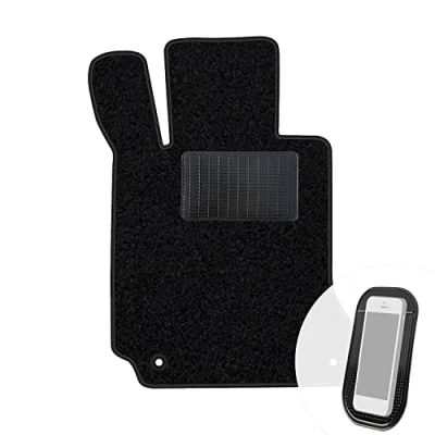 Abbildung von moto MOLTICO Fahrer Fußmatte Auto Velours Fahrerseite Autoteppiche Schwarz Fahrermatte 1 teilig passend für Mercedes Benz C Klasse W204 2007 2014