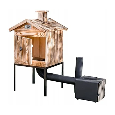 Abbildung von QLS Räucherofen 50x50x70 cm, Räucherkammer Holz Imprägniert Räucherschrank Garten