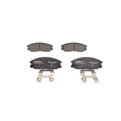 Abbildung von BOSCH 0 986 494 650 Bremsbelagsatz Low Metallic mit akustischer Verschleißwarnung Anti Quietsch Blech Feder SSANGYONG: Rexton / 2