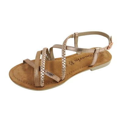Abbildung von Tamaris Riemensandalette, Damen, Größe: 39, Rose metallic Schuhe