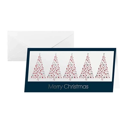 Abbildung von SIGEL DS032 Weihnachtskarten Set mit Umschlag DIN lang 10 Stück Prägung &quot;Business Greetings&quot; ideal zum Bedrucken