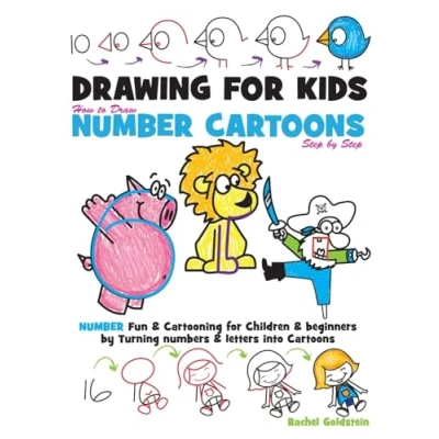 Abbildung von Drawing for Kids How to Draw Number Cartoons Step by Step: Fun &amp; Cartooning Children Beginners Turning Numbers Letters into