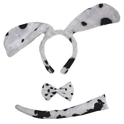Abbildung von Petitebelle Stirnband Bowtie Schwanz Kostüm für Erwachsene Einheitsgröße Dalmatians1