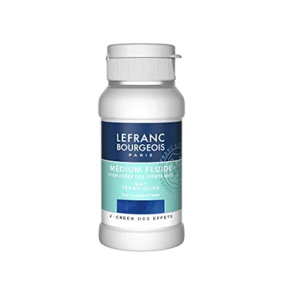 Abbildung von Lefranc &amp; Bourgeois 300669 Mattes flüssiges Malmittel, für Acrylfarben zum erzeugen von matten Effekten Transparent Medium 120ml Flasche