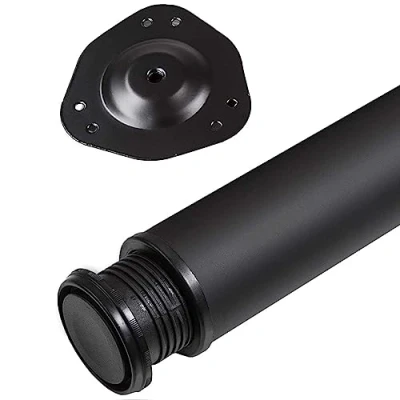 Abbildung von SO TECH® Tischbein Ø 76 / 80 mm, belastbar bis 75 kg pro Stück, H: 71cm, Stahl, schwarz, höhenverstellbar 32mm, 1x