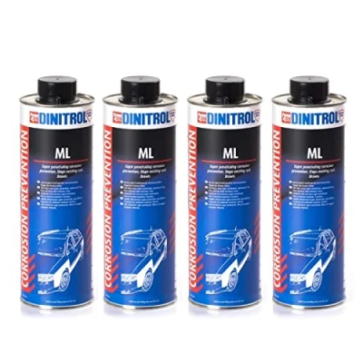 Abbildung von Dinitrol DINITROL® ML Hochdurchdringendes Fahrzeug Hohlraumwachs 4 x 1 Liter Kanister, Korrosionsschutz für Oldtimer &amp; ältere Fahrzeuge