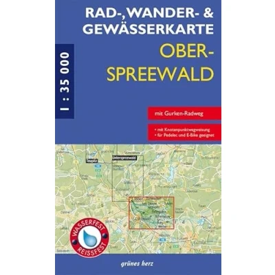 Abbildung von Rad , Wander und Gewässerkarte Oberspreewald: Mit Lübben, Lübbenau, Burg, Werben, Schmogrow, Byhleguhre, Butzen, Straupitz, Neu Zauche, Radensdorf. ... Berlin/Brandenburg: Maßstab 1:35.000)