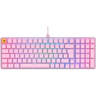 Abbildung von Glorious Gaming GMMK 2 Full Size (96%) Mechanisches Keyboard, Aluminiumrahmen, anpassbar, Doubleshot Kappen, Fox Schalter, tastenweise RGB, Deutsch QWERTZ Layout Rosa