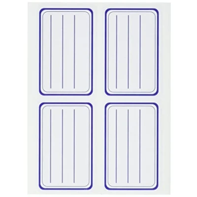 Abbildung von Avery Tüte mit 20 Etiketten Schul 36 x 56 mm Brett A6 Blaue Linien (scol1)