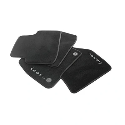 Abbildung von Seat 5FB061675041 Trail Textil Fußmatten 4X Stoffmatten Velours, mit Leon Schriftzug, Verstärkung Fußabsatzbereich, Nicht für Mild Hybrid/eTSI