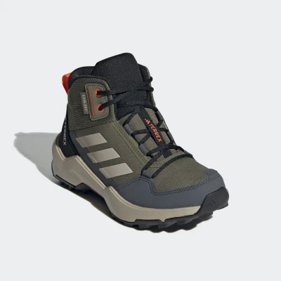 Abbildung von adidas Unisex Terrex AX4R MID RAIN.RDY Hiking Shoes Wanderschuhe, Olive Strata/Wonder Beige/Orange, 38 2/3 EU