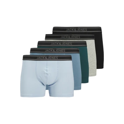 Abbildung von Jack &amp; Jones Jackyle Solid Trunks 5 PACK Panties Black/deep teal/blue/oceanview, Herren, Größe: XXL, teal/blue/oceanview