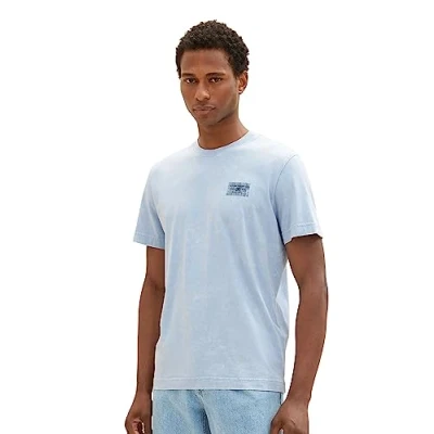 Abbildung von TOM Tailor MIT Print Tshirt print, Herren, Größe: Large, Stonington blue