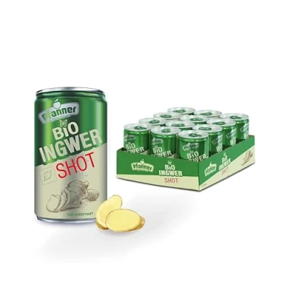Abbildung von Pfanner Bio Ingwer Shot (12 x 0,15 l) 100% Direktsaft Natürlicher Immun Shot, Ingwersaft, Energy Ingwershot