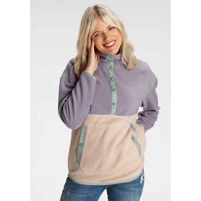 Abbildung von Polarino Fleecepullover, im Colorblock