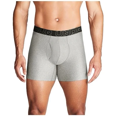 Abbildung von Under Armour Herren Tech 6 inch Boxerjock 2 Pack Retroshorts, Steel Heather Core 3er Pack, 3XL