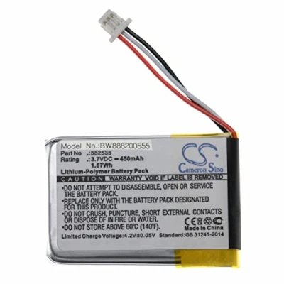 Abbildung von vhbw Akku Ersatz für Mio 1ICP6/26/36, 582535 Videokamera Camcorder (450mAh, 3,7V, Li Polymer)