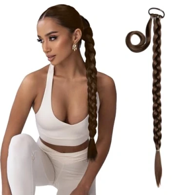 Abbildung von Lullabellz Grande Haarspange, 66 cm lang, Schokobraun