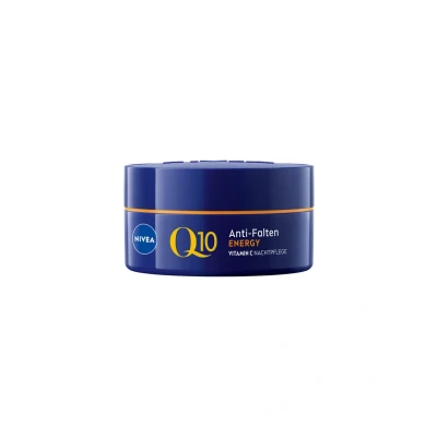 Abbildung von NIVEA Q10 Anti Falten ENERGY Vitamin C Nachtpflege, feuchtigkeitsspendende Nachtcreme mit Q10, und Guarana Extrakt, straffende Gesichtspflege für müde Haut (50 ml)
