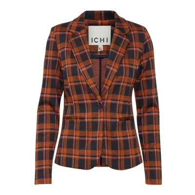 Abbildung von ICHI Ihkate checko Blazer, Damen, Größe: Small, Total eclipse jaquard