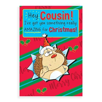 Abbildung von Regal Publishing Humor Weihnachtskarte Cousin 22,9 x 15,2 cm