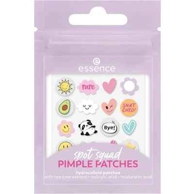 Abbildung von essence spot squad PIMPLE PATCHES, Treatments, Mehrfarbig, Anti Pickel, pflegend, abdeckend, für unreine Haut, vegan, ohne Parfüm, Alkohol, Parabene, 1er Pack (32pcs)