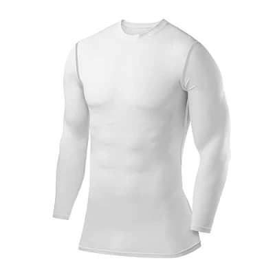 Abbildung von PowerLayer Herren Kompressions Shirt mit Rundhalsausschnitt Weiss, XL