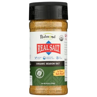 Abbildung von Real Salt Seasonings organic SEASON Salz, 234g Streuer natürliches Speisesalz aus einem alten Ur Meer in Utah, kombiniert mit herzhaften BIO Kräutern, reich an Mineralien